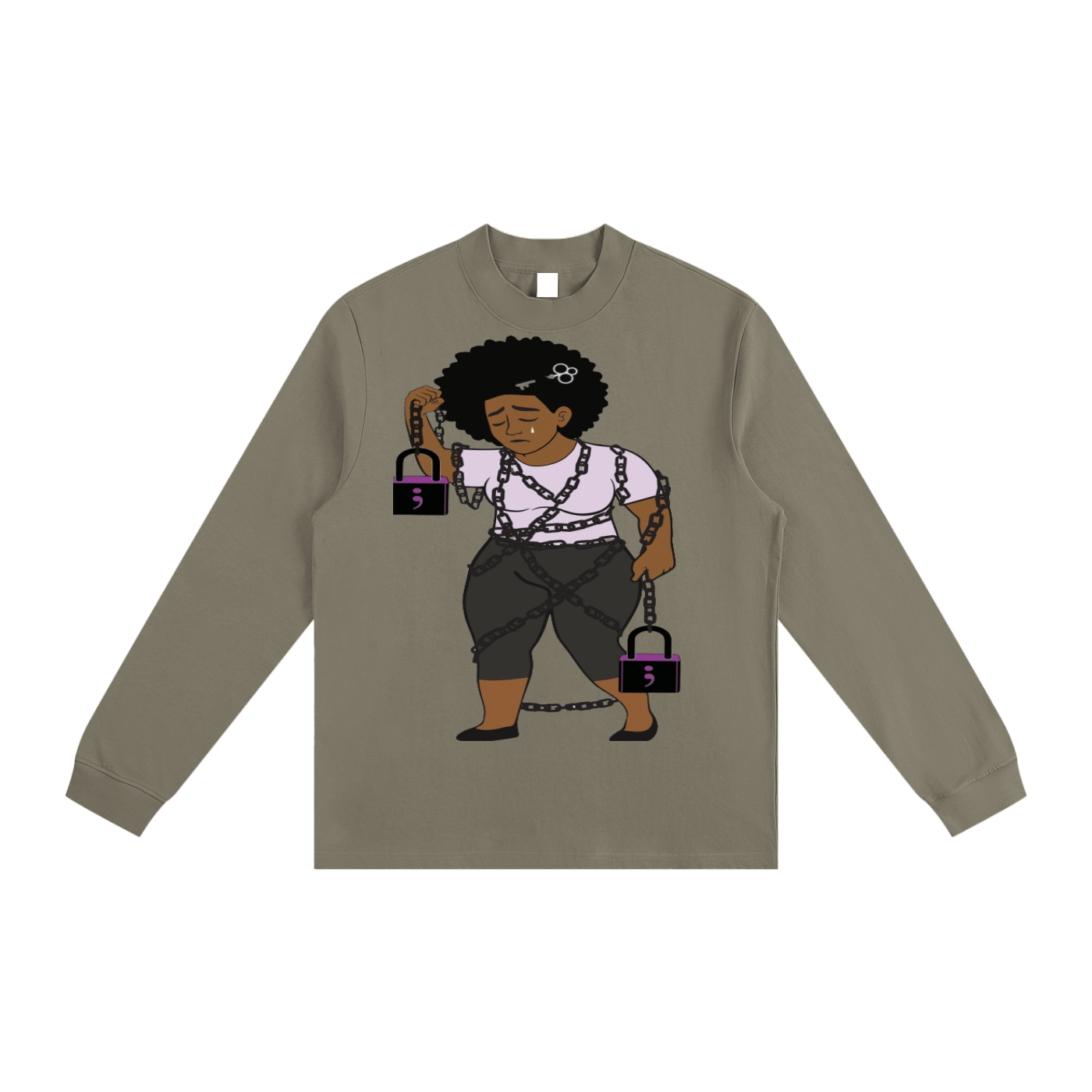 Essential Non-Shrink Mock Neck Sweatshirt