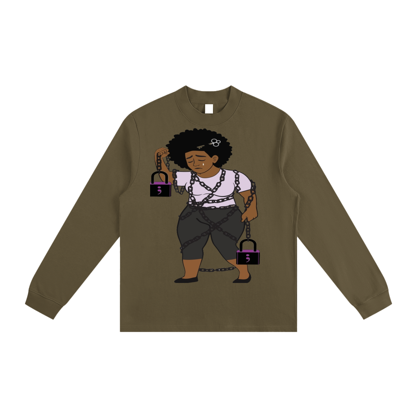 Essential Non-Shrink Mock Neck Sweatshirt